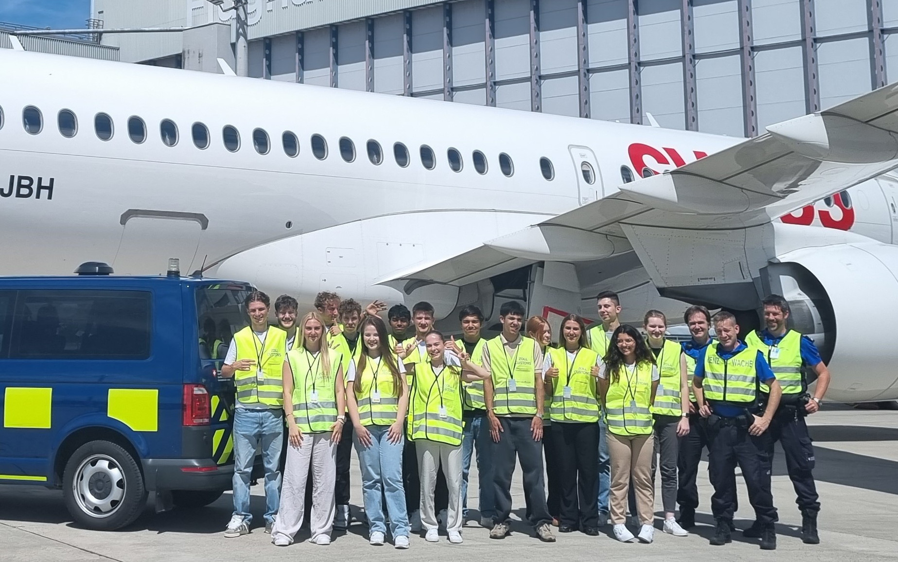 Visite des apprentis à l’aéroport de Zurich